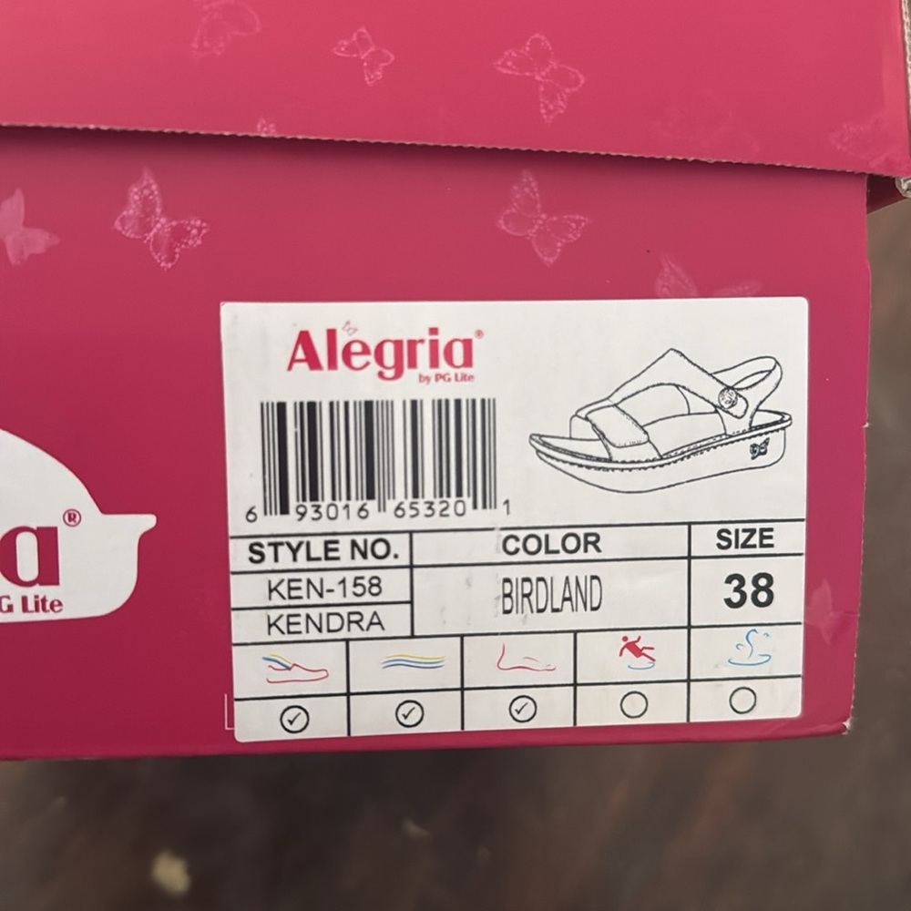 Alegria Women's Blue Multi-Color Sandals - Picture 7 of 7